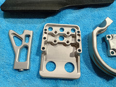 Blemished Peak Flex Dirt Bike Hand Guards just vapour blasted no finishing