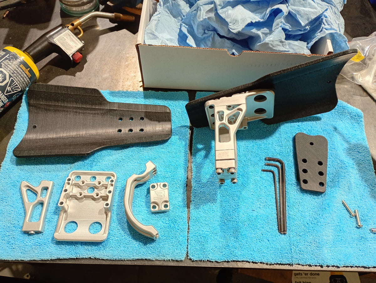 Blemished Peak Flex Dirt Bike Hand Guards just vapour blasted no finishing