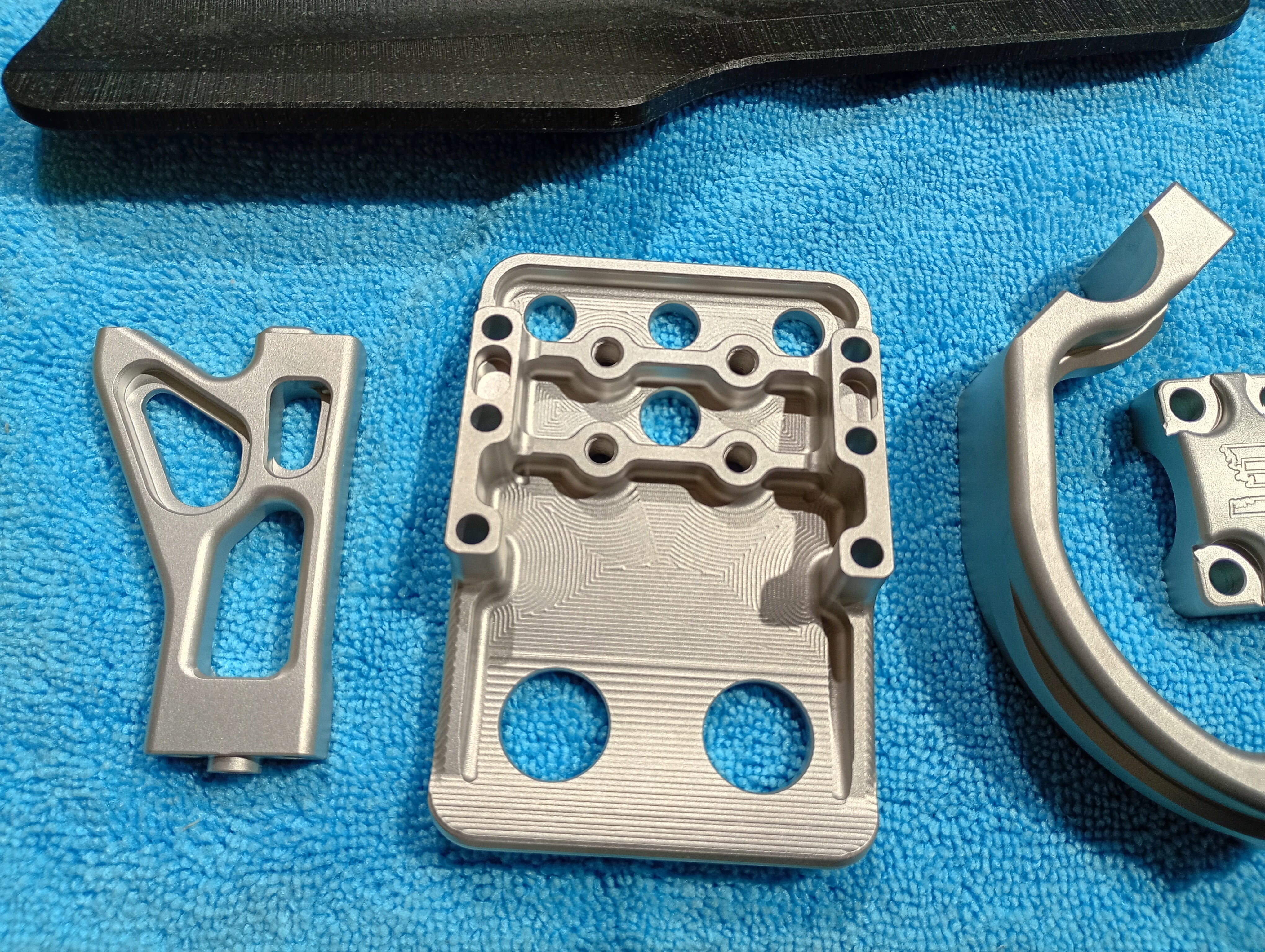 Blemished Peak Flex Dirt Bike Hand Guards just vapour blasted no finishing